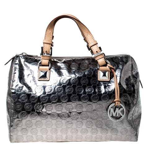 michael kors heritage silber|michael kors designer silver handbags.